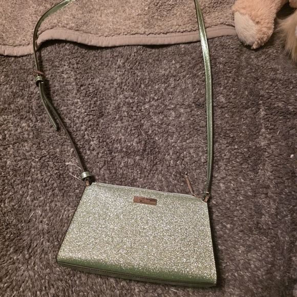 Handbags - Elegant Green Glitter Kate Spade  Crossbody Bag